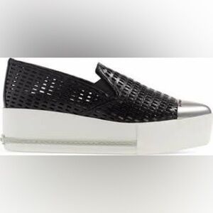 Miu Miu Pantofole' Perforated Platform Sneaker Size EU 37